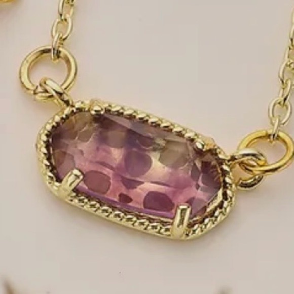 Zodiac Stones Rectangle Gold Tone Zirconia Pendant Necklace - Picture 5 of 5